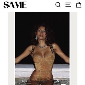 SAME swimwear Gold Chain One piece